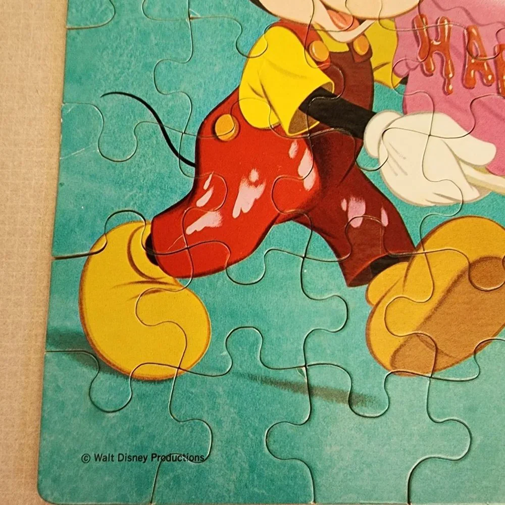 Vintage 80s Whitman Disney‎ Mickey Mouse birthday party 100 large piece puzzle